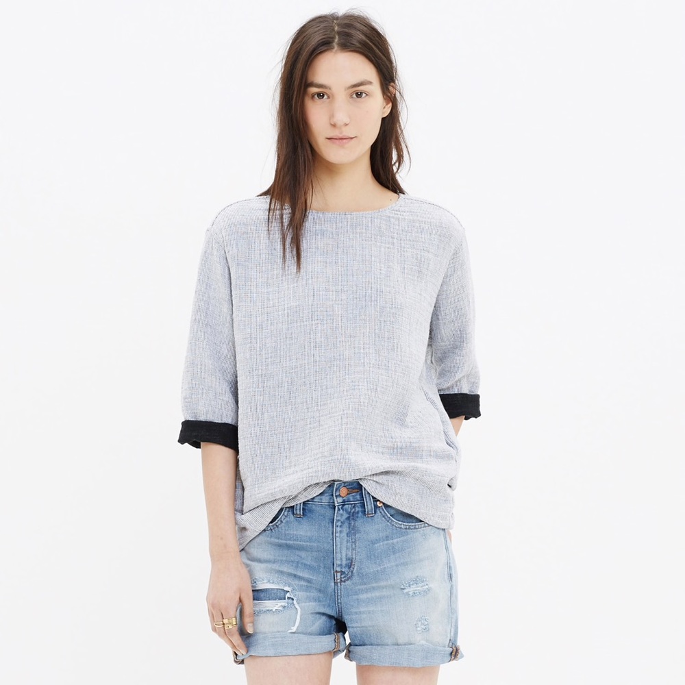 Madewell double-faced side-pocket top extra small